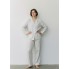 Жіноча Піжама Primark Twill Boyfriend Pyjama Set L Комплект для дому та сну Сірий (8243)