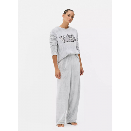 М'яка Плюшева Піжама Primark Disney Character Fleece Pyjama Set L Домашній комплект Сірий (8512)