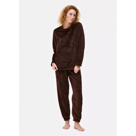 М'яка Плюшева Піжама Primark Fleece Pyjama Set XL Домашній комплект Коричневий (8152)
