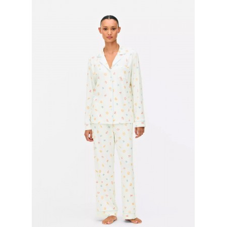 Піжама Primark Cosy Printed Boyfriend Pyjamas XL Домашній комплект Кремовий (8156)