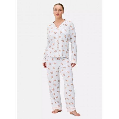 Піжама Primark Cosy Printed Boyfriend Pyjamas XXL Домашній комплект Светло-блакитний (8157)