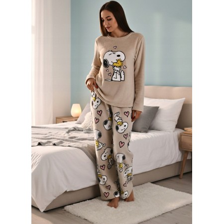 М'яка Плюшева Піжама Primark PEANUTS SNOOPY L Домашній комплект Бежевий (8149)