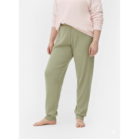 Ультрамягкие вязаные пижамные штаны Primark Super Soft Pyjamas XS Низ пижамы для дома и сна Оливковый (8902)