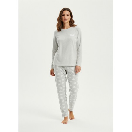М'яка Плюшева Піжама Primark Microfleece Pyjama Set S Домашній комплект Сірий (8215)