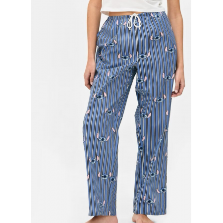 Жіночі піжамні штани Primark Wide Leg Pajama Bottoms L для сну та дому Синій (8642) Жіночі піжамні штани Primark Wide Leg Pajama Bottoms L для сну та дому Синій (8642)