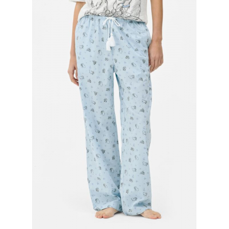 Жіночі піжамні штани Primark Wide Leg Pajama Bottoms XL для сну та дому Блакитний (8643) Жіночі піжамні штани Primark Wide Leg Pajama Bottoms XL для сну та дому Блакитний (8643)