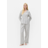 Жіноча Бавовняна Піжама Primark Striped Cotton Boyfriend Pyjamas XS Комплект для дому та сну Сірий (8650)