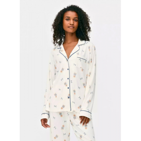 Піжамна сорочка Primark Cosy Printed Boyfriend Pyjamas S Для дому та сну Білий (8771) Піжамна сорочка Primark Cosy Printed Boyfriend Pyjamas S Для дому та сну Білий (8771)