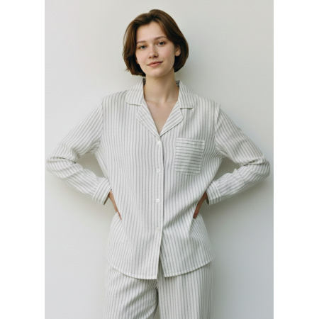 Жіноча Піжамна сорочка Primark Twill Boyfriend Pyjama XXL для дому та сну Сірий (8746) Жіноча Піжамна сорочка Primark Twill Boyfriend Pyjama XXL для дому та сну Сірий (8746)