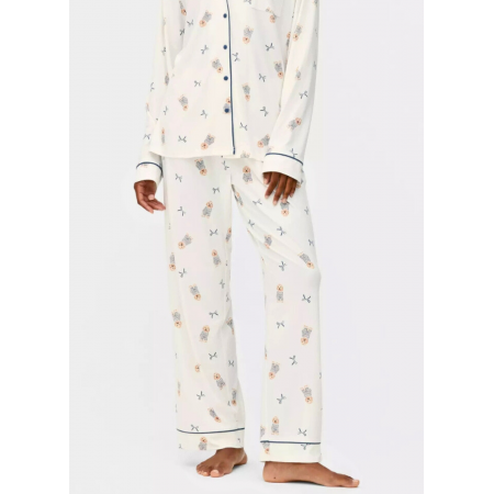 Жіночі піжамні штани Primark Cosy Printed Boyfriend Pyjamas Bottoms XL для сну та дому Білий (8778) Жіночі піжамні штани Primark Cosy Printed Boyfriend Pyjamas Bottoms XL для сну та дому Білий (8778)