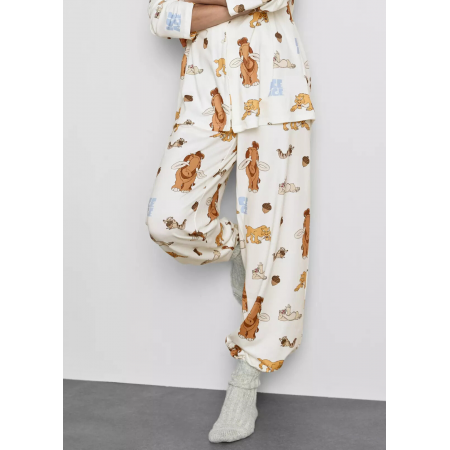 Жіночі піжамні штани Primark Printed Boyfriend Pyjamas Bottoms М для сну та дому Молочний (8807) Жіночі піжамні штани Primark Printed Boyfriend Pyjamas Bottoms М для сну та дому Молочний (8807)