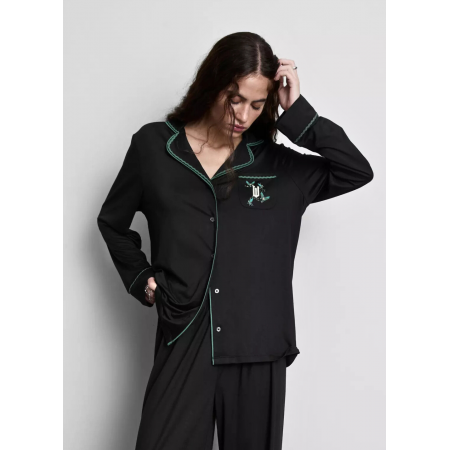 Піжамна сорочка Primark Cosy Printed Boyfriend Pyjamas XS Для дому та сну Чорний (8815) Піжамна сорочка Primark Cosy Printed Boyfriend Pyjamas XS Для дому та сну Чорний (8815)