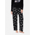 Піжамні бавовняні штани Primark Printed Bottom Pyjama L Низ піжами Чорний (8850)