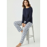 Домашній піжамний лонгслів Primark Long sleeve Pyjama L Для дому та сну Синій (8958)