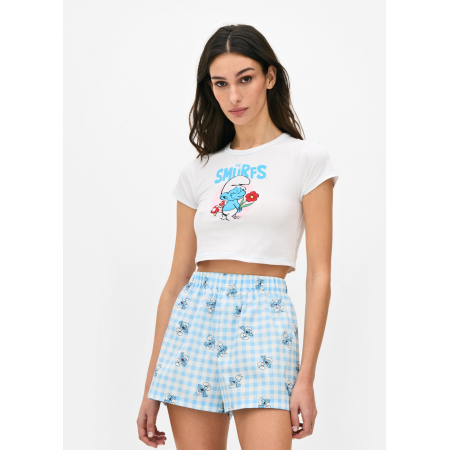 Жіноча піжама Primark The Smurfs S для сну та дому Блакитний (8863) Жіноча піжама Primark The Smurfs S для сну та дому Блакитний (8863)