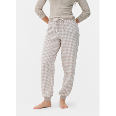 Пижамные хлопковые штаны Primark Flannel Pyjama Set L Для дома и сна Бежевый (8873)