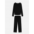 Жіноча Піжама Primark Ribbed Jersey Long Pyjamas S Комплект для дома и сна Чорний (8878)