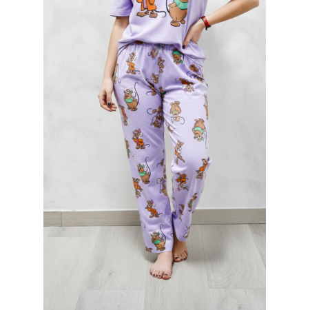 Пижамные хлопковые штаны Primark Printed Bottom Pyjama L Низ пижамы Лиловый (8897)