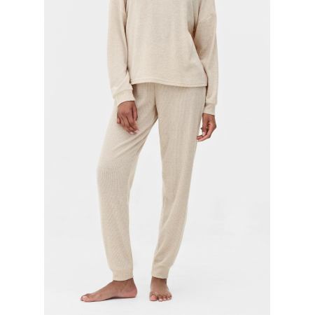 Ультрамягкие вязаные пижамные штаны Primark Super Soft Pyjamas S Низ пижамы для дома и сна Бежевый (8901)