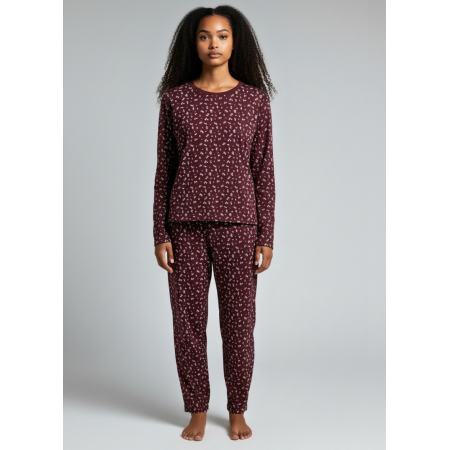 Піжама Primark women pyjamas cotton L комплект для дому та сну Бордовий (8929)
