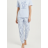 Піжамні бавовняні штани Primark Printed Bottom Pyjama XL Низ піжами Світло-блакитний (8946)