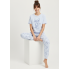 Піжамні бавовняні штани Primark Printed Bottom Pyjama XL Низ піжами Світло-блакитний (8946)