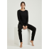 Жіноча Піжама Primark Ribbed Long Pyjamas L в рубчик Комплект для дома и сна Чорний (8965)