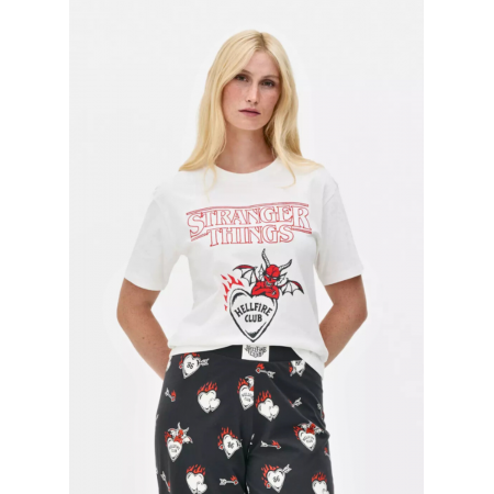 Жіноча Піжамна футболка Primark Disney’s Print Pyjamas М для сну та дому Молочний (9159) Жіноча Піжамна футболка Primark Disney’s Print Pyjamas М для сну та дому Молочний (9159)