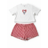 Піжама Primark T-Shirt and Shorts Pyjamas Сotton XXL комплект для дому та сну Червоний (9164)