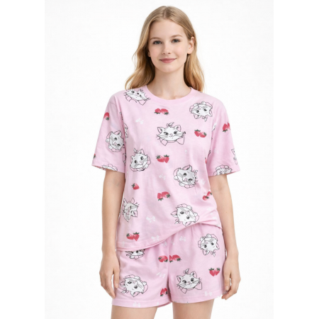 Піжама жіноча Primark Disney Hello Kitty XXL Бавовняний для сну та дому Пудровий (8991)