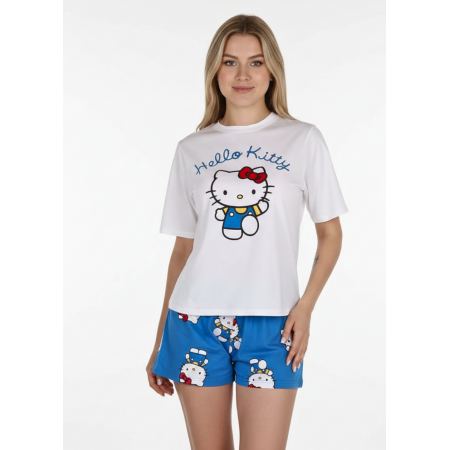 Піжама жіноча Primark Disney Hello Kitty XL Бавовняний для сну та дому Синій (8992)