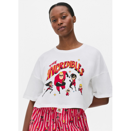 Піжамна жіноча футболка Primark Disney Pixar S Бавовняна для сну та дому Білий (9013)