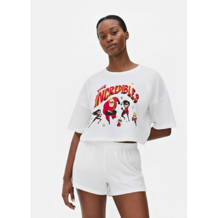 Піжама жіноча Primark Disney Pixar L Бавовняний для сну та дому Білий (9015)