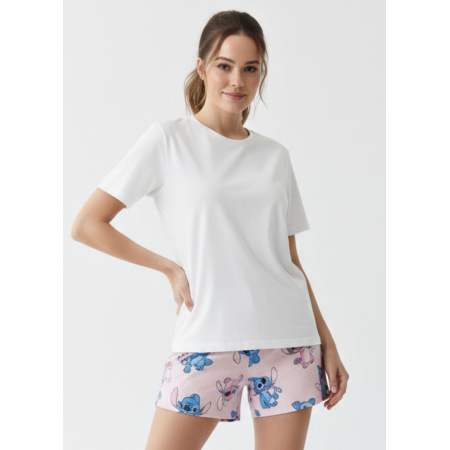 Жіноча піжама Primark Disney STITCH T-Shirt Shorts М Бавовняна для сну та дому Пудровий (9016) Жіноча піжама Primark Disney STITCH T-Shirt Shorts М Бавовняна для сну та дому Пудровий (9016)