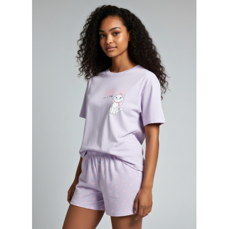 Піжама Primark T-Shirt and Shorts Pyjamas Сotton М комплект для дому та сну Ліловий (9163)