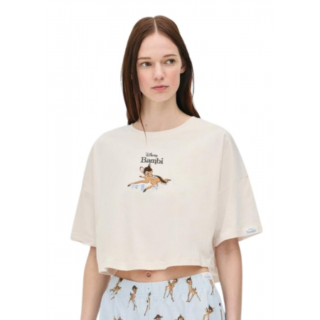 Піжамна жіноча футболка Primark Disney XS Бавовняна для сну та дому Молочний (9261) Піжамна жіноча футболка Primark Disney XS Бавовняна для сну та дому Молочний (9261)