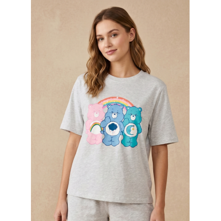 Піжамна жіноча футболка Primark Print S Бавовняна для сну та дому Сірий (9240) Піжамна жіноча футболка Primark Print S Бавовняна для сну та дому Сірий (9240)