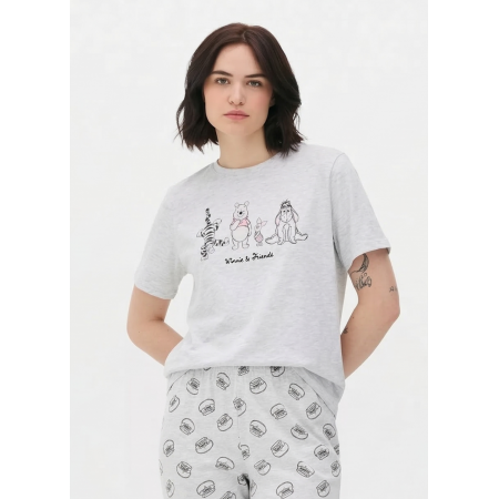 Піжамна жіноча футболка Primark Disney М Бавовняна для сну та дому Сірий (9262) Піжамна жіноча футболка Primark Disney М Бавовняна для сну та дому Сірий (9262)