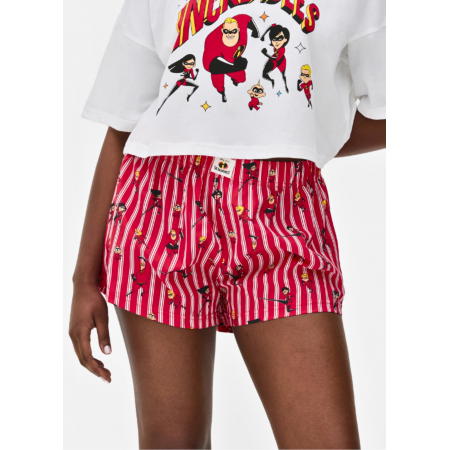 Піжамні жіночі шорти Primark Disney XXS Бавовняні для сну та дому Червоний (9277)