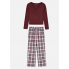Піжама Primark Flannel Pyjama Set XL Домашній комплект Бордовий (8202)