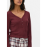 Піжамний лонгслів Primark Flannel Pyjama XS Верх піжами Для дому та сну Бордовий (8908)