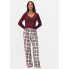 Піжамні бавовняні штани Primark Flannel Pyjama Set L Для дому та сну Бордовий (8871)