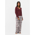 Піжамний лонгслів Primark Flannel Pyjama XS Верх піжами Для дому та сну Бордовий (8908)
