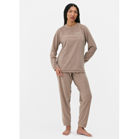 М'яка Плюшева Піжама Primark Microfleece Pyjama Set XS Домашній комплект Бежевый (8207)