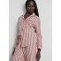 Жіноча Бавовняна Піжама Primark Striped Cotton Boyfriend Pyjamas XXL Комплект для дому та сну Бордовий (8240)