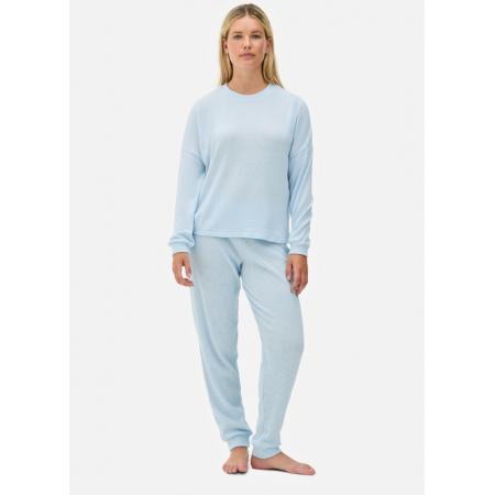 Ультрамягкий вязаный пижамный комплект Primark Super Soft Long Pyjamas S для дома и сна Голубой (8248)