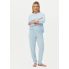 Ультрам'який в'язаний піжамний комплект Primark Super Soft Long Pyjamas XS для дому та сну Блакитний (8247)