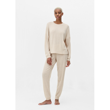 Ультрамягкий вязаный пижамный комплект Primark Super Soft Long Pyjamas XS для дома и сна Бежевый (8249)