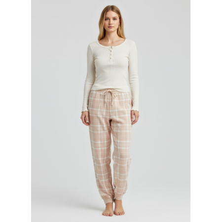 Піжама Primark Flannel Pyjama Set S Домашній комплект Бежевий (8264) Піжама Primark Flannel Pyjama Set S Домашній комплект Бежевий (8264)