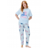 Жіноча Бавовняна Піжама Primark Stitch Cotton Pyjamas S Комплект для дома и сна Блакитний (8280)